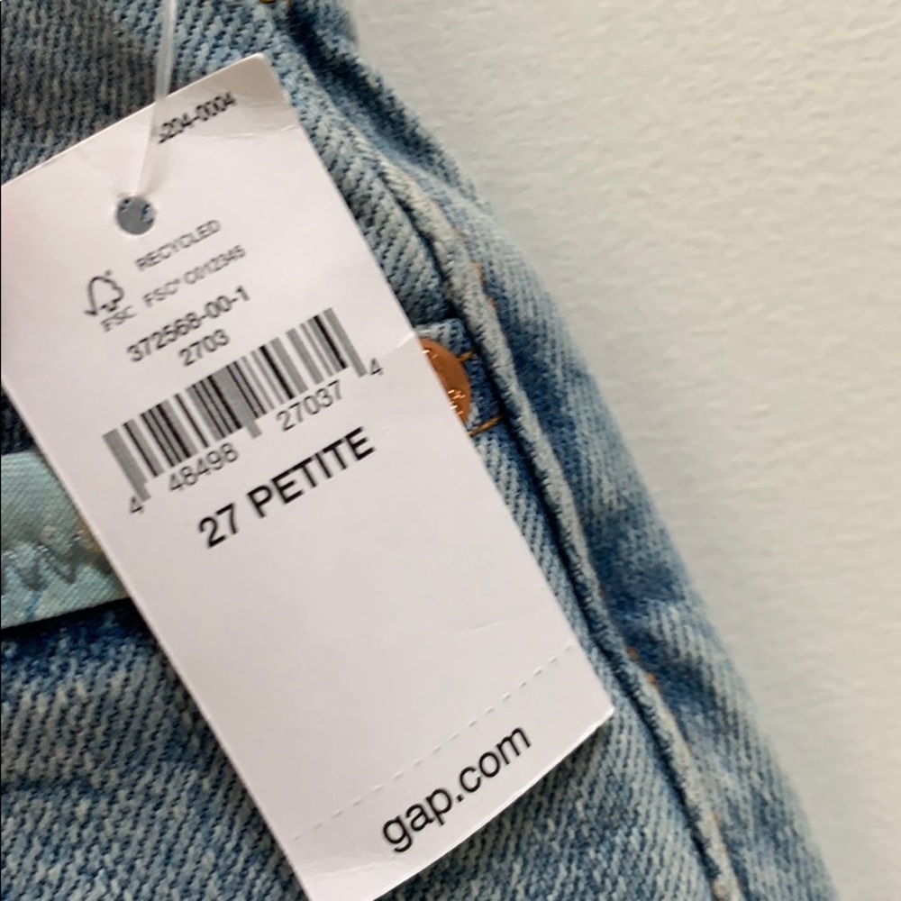 Gap denim mini skirt in rip and repair 27 Petite - Picture 5 of 6